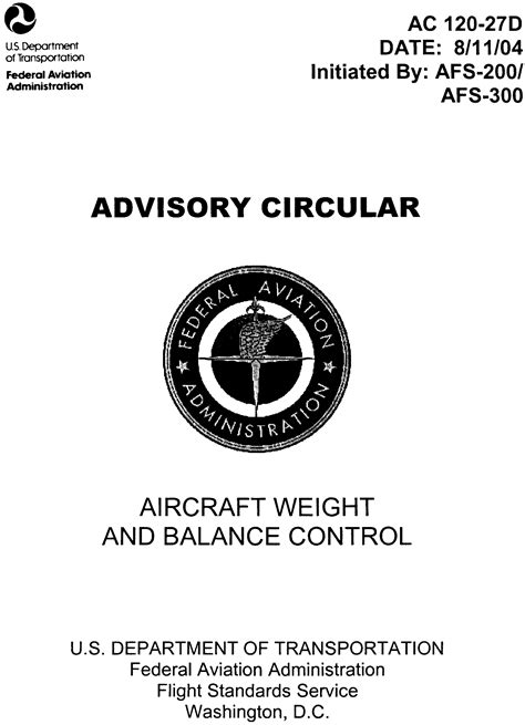 Faa advisory circulars - Federal Aviation Administration